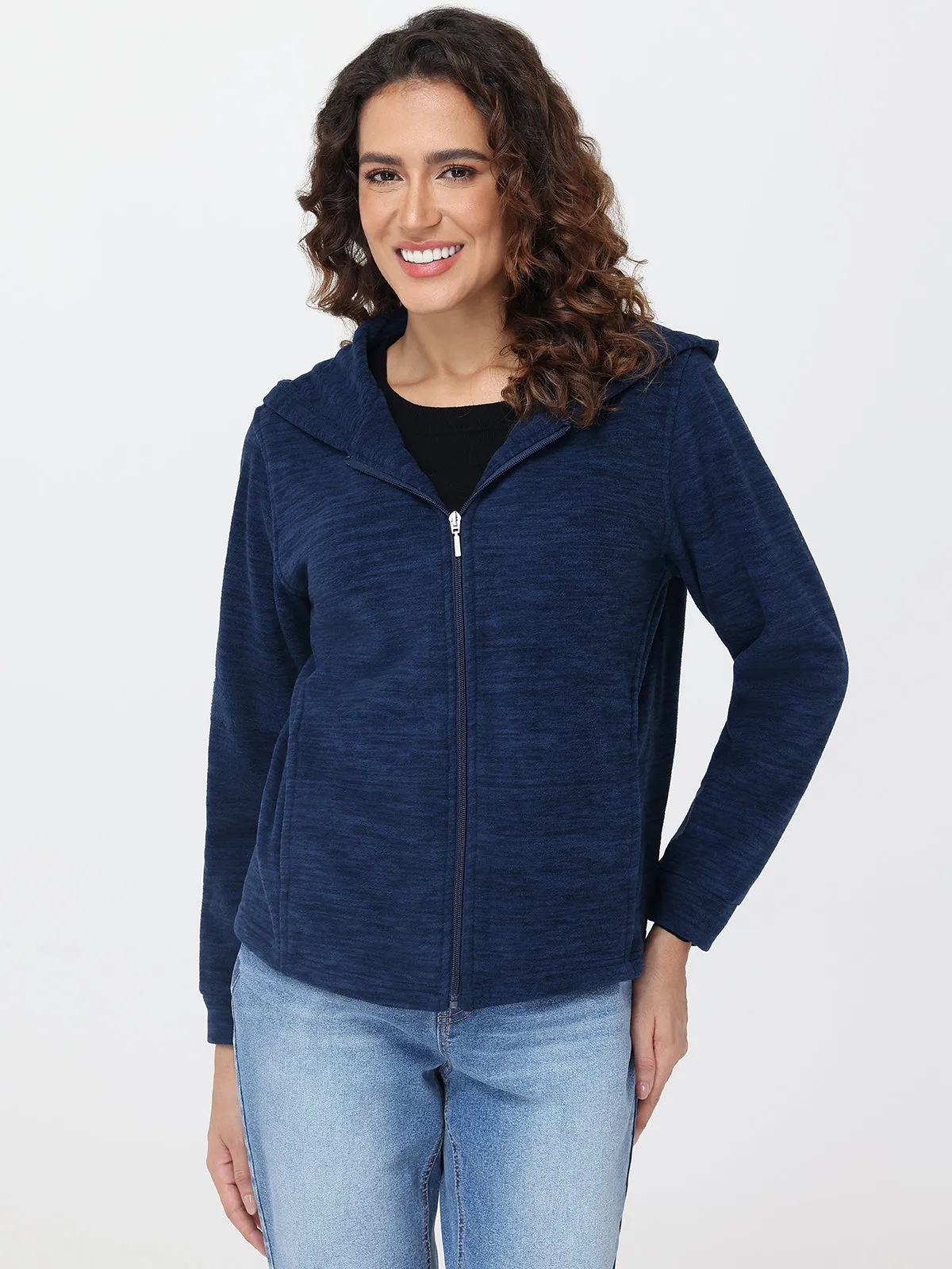 Zip-Front Microfleece Hoodie sold by 89th & Madison