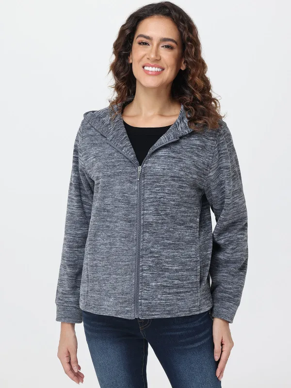 Zip-Front Microfleece Hoodie sold by 89th & Madison
