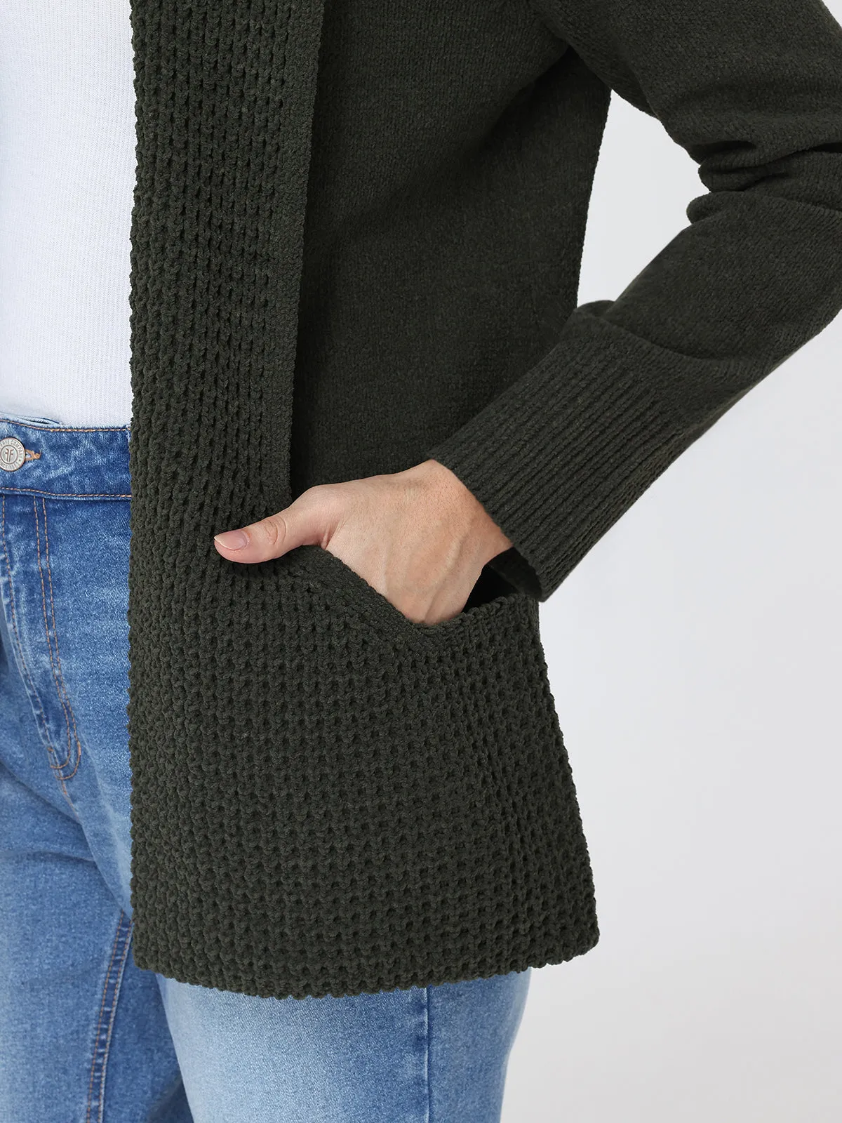 Chenille J-Pocket Cardigan sold by 89th & Madison product image thumbnail 4