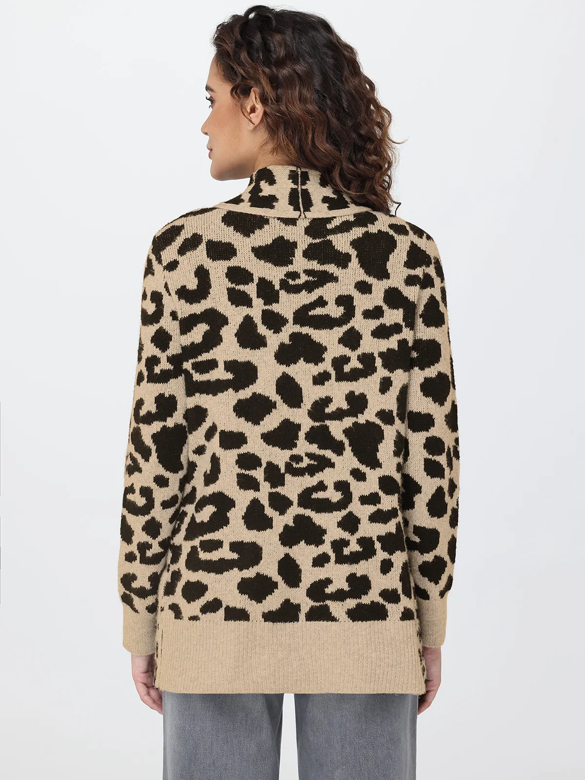 Leopard Print J-Pocket Cardigan sold by 89th & Madison product image thumbnail 2