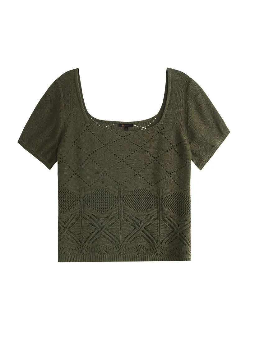 Crochet Cap Sleeve Top sold by 89th & Madison product image thumbnail 3