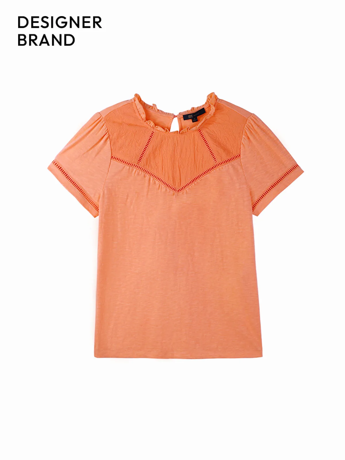 Embroidered Yoke Tee sold by 89th & Madison