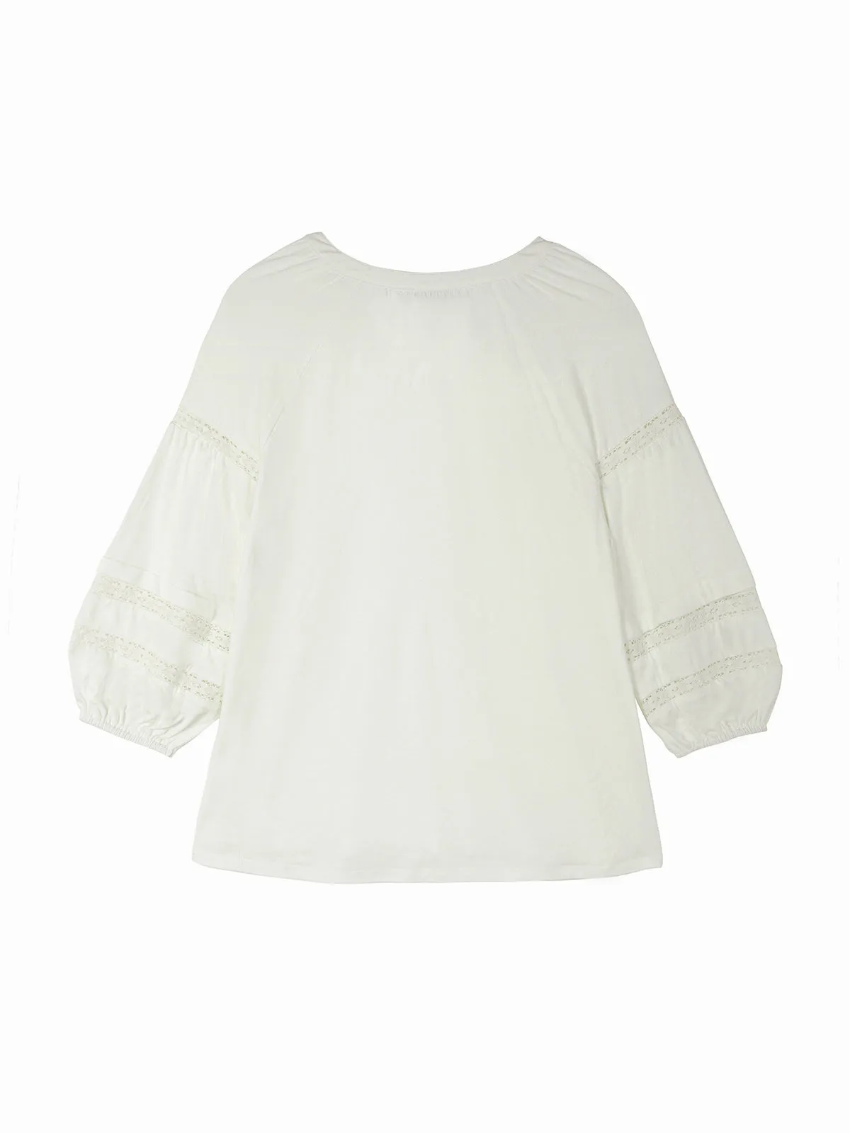 Split Neck Blouson Sleeve Blouse sold by 89th & Madison product image thumbnail 4