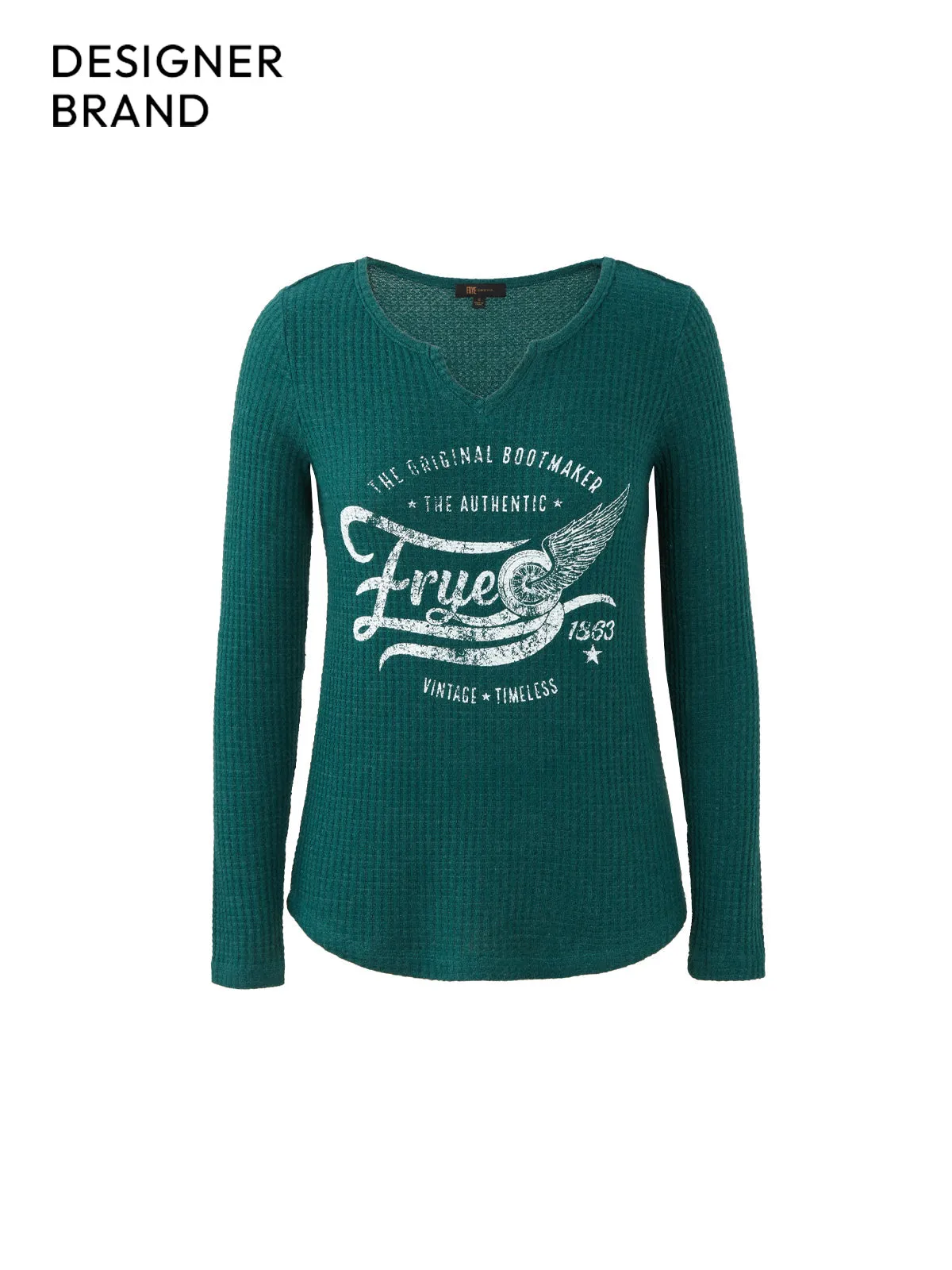 Waffle Long Sleeve Graphic Shirt sold by 89th & Madison