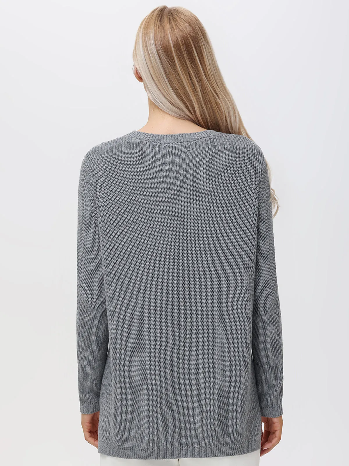 Crewneck Shaker Stitch Cotton Sweater sold by 89th & Madison product image thumbnail 3