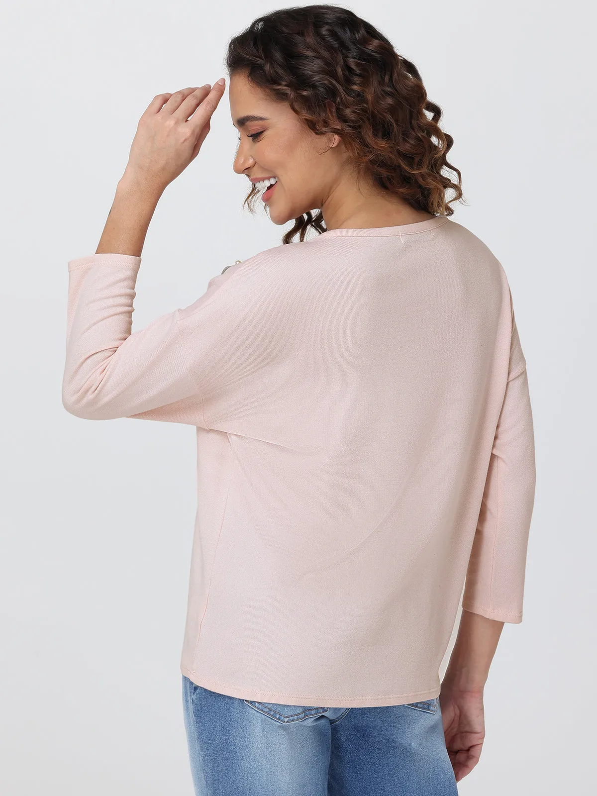 Bow Embellished Dolman Sleeve Top sold by 89th & Madison product image thumbnail 2