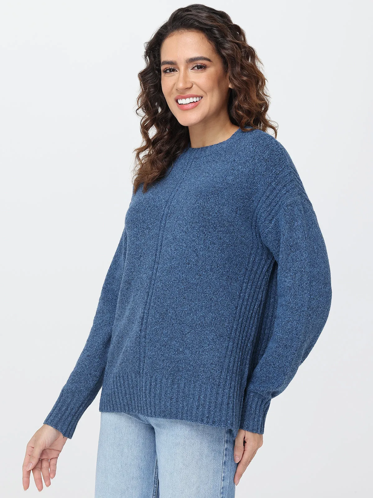 Mixed Rib Crewneck Sweater sold by 89th & Madison product image thumbnail 3