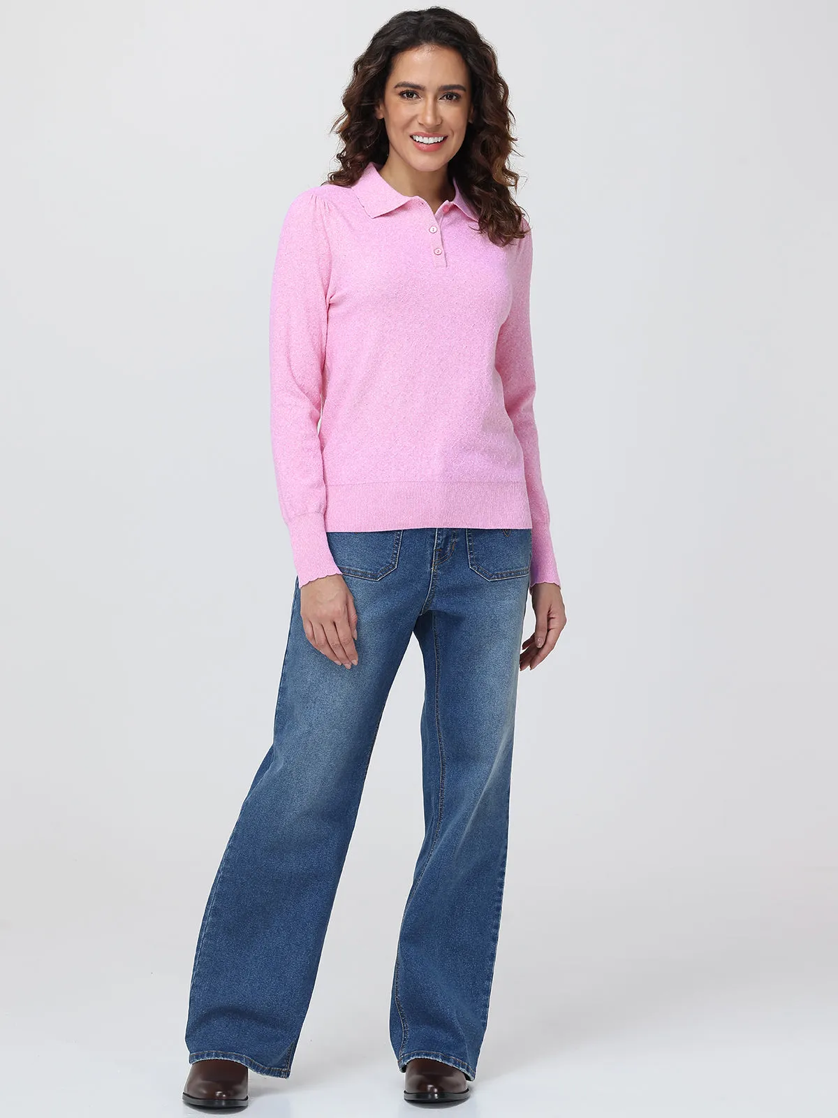 Long Sleeve Knit Polo sold by 89th & Madison product image thumbnail 5