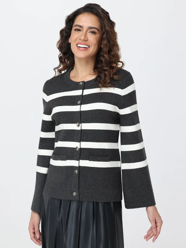 Stripe Button Up Cardigan sold by 89th & Madison