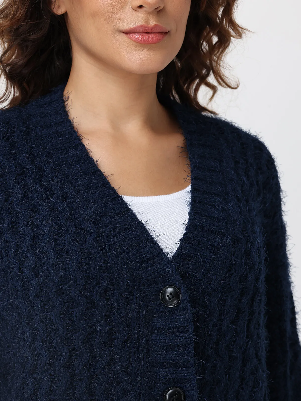 Eyelash Chenille Knit Cardigan sold by 89th & Madison product image thumbnail 4