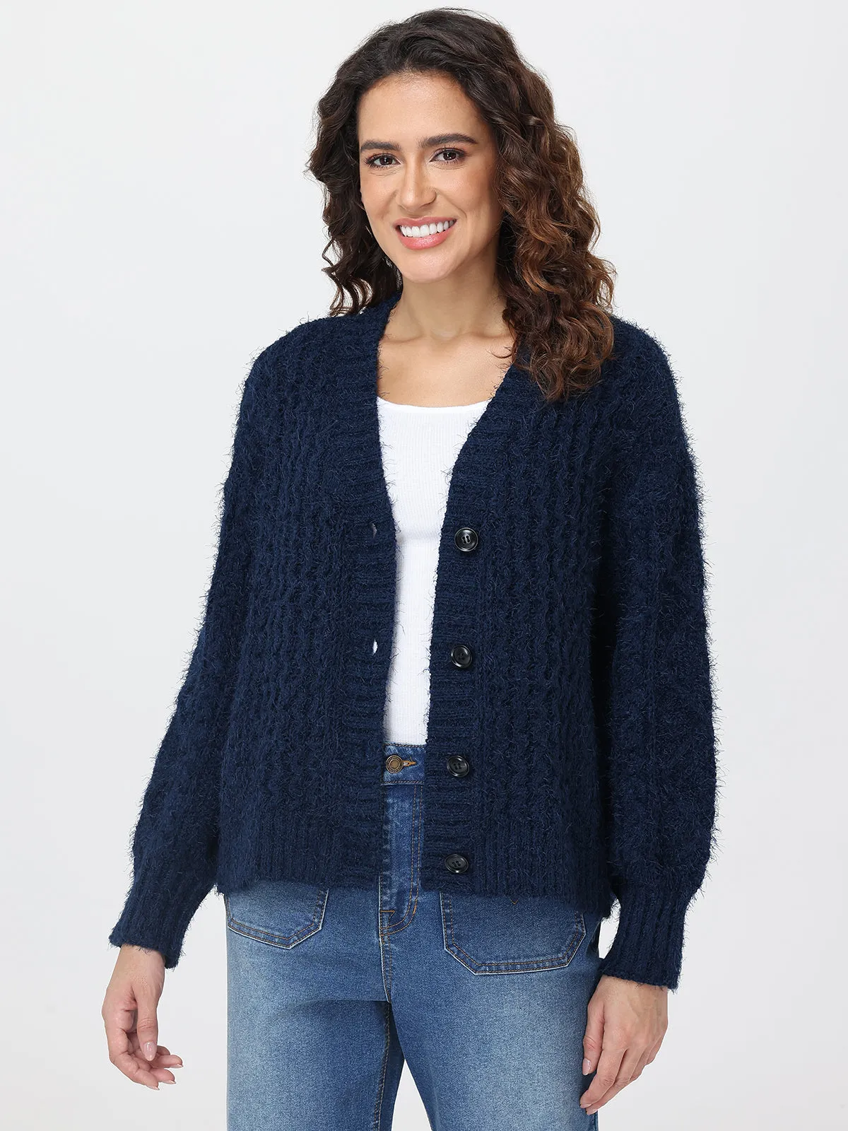 Eyelash Chenille Knit Cardigan sold by 89th & Madison