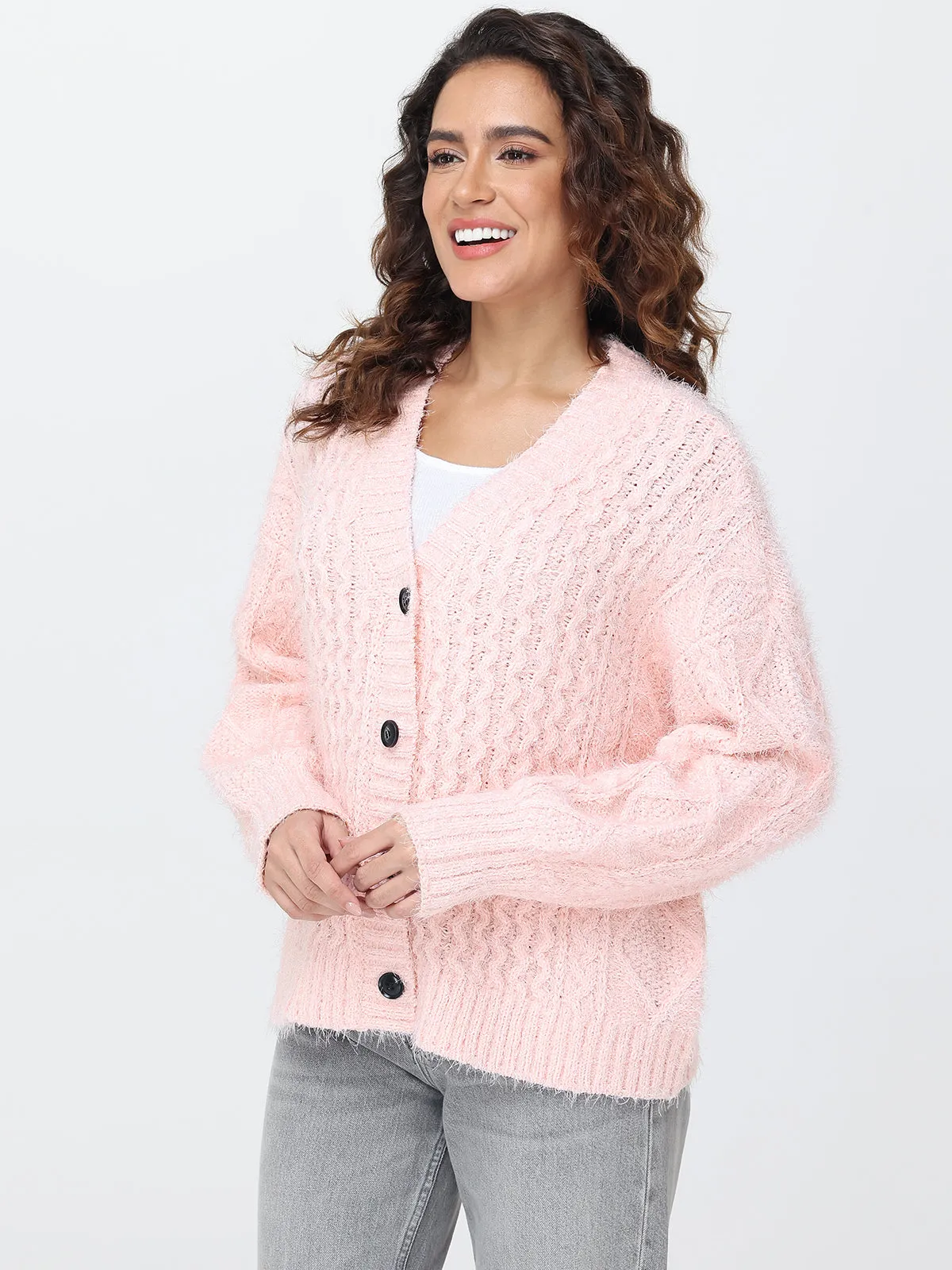 Eyelash Chenille Knit Cardigan sold by 89th & Madison product image thumbnail 3