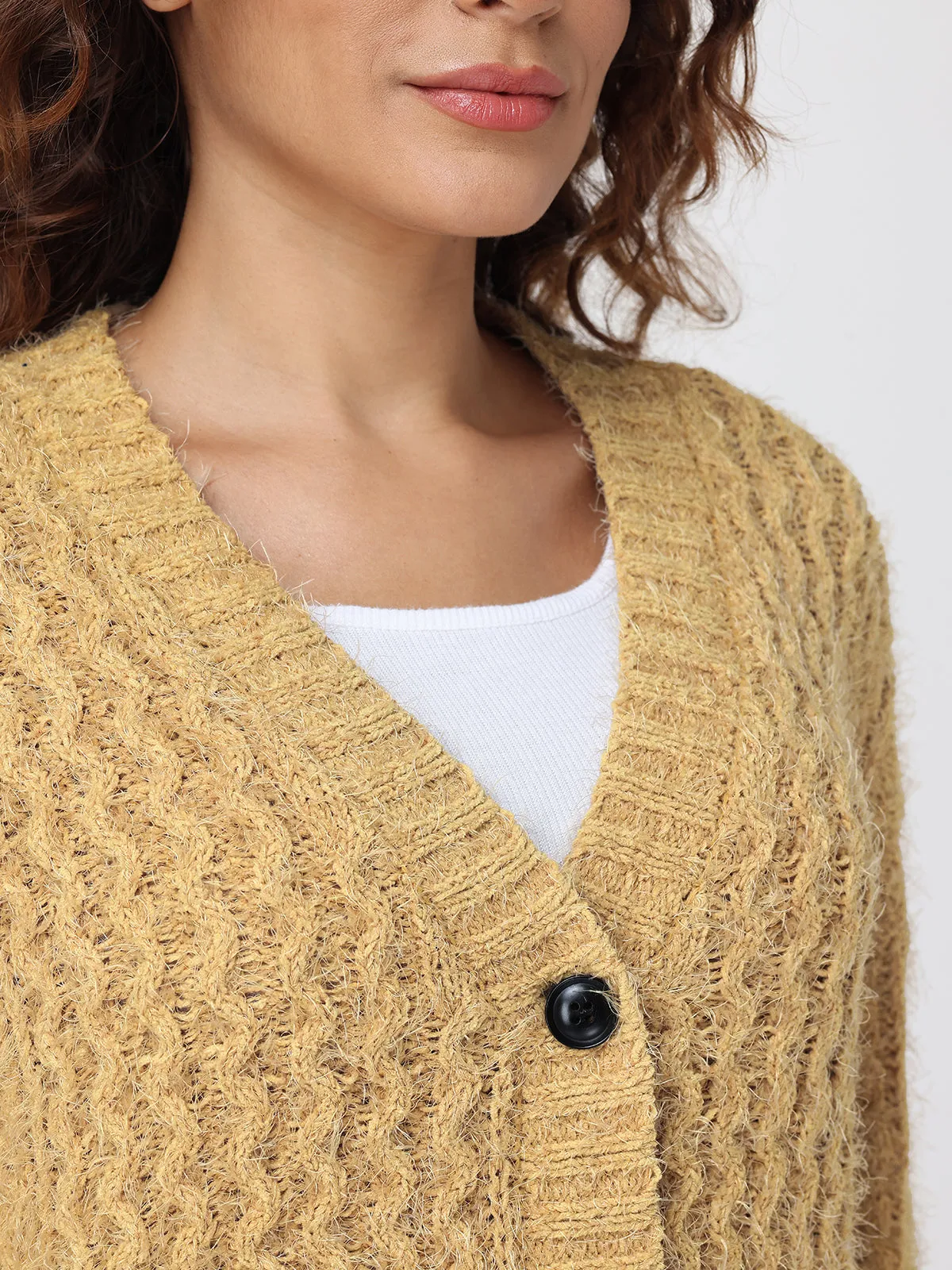 Eyelash Chenille Knit Cardigan sold by 89th & Madison product image thumbnail 4