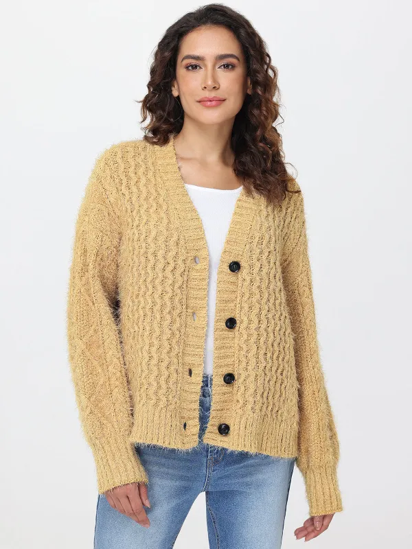 Eyelash Chenille Knit Cardigan sold by 89th & Madison