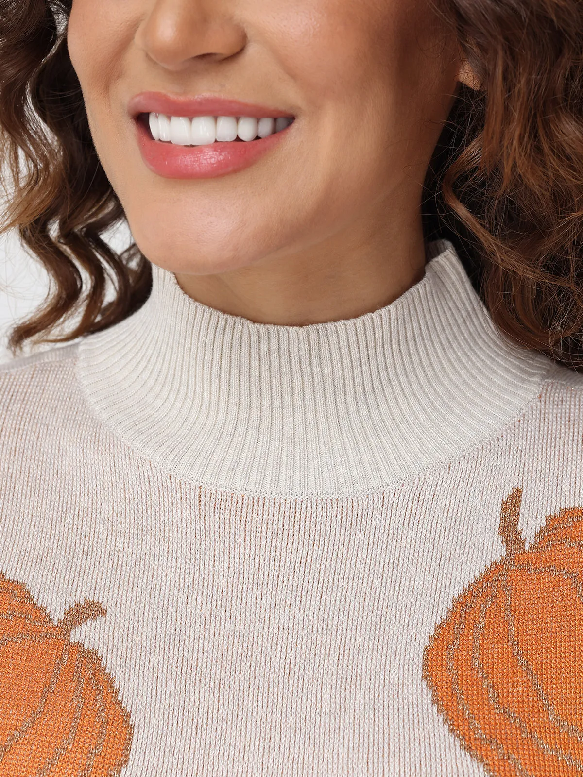 Fall Jacquard Pumpkin Sweater sold by 89th & Madison product image thumbnail 4