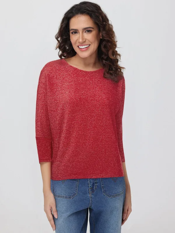 Lurex Dolman Sleeve Top sold by 89th & Madison