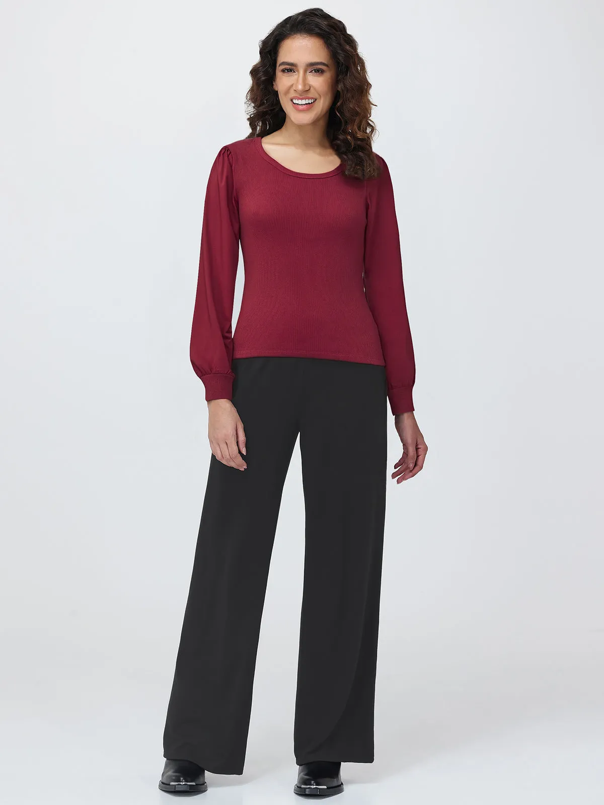 Crewneck Puff Sleeve Top sold by 89th & Madison product image thumbnail 4
