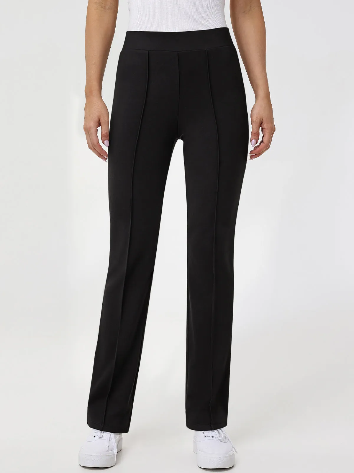 Luxe Ponte Flare Pintuck Pants sold by 89th & Madison