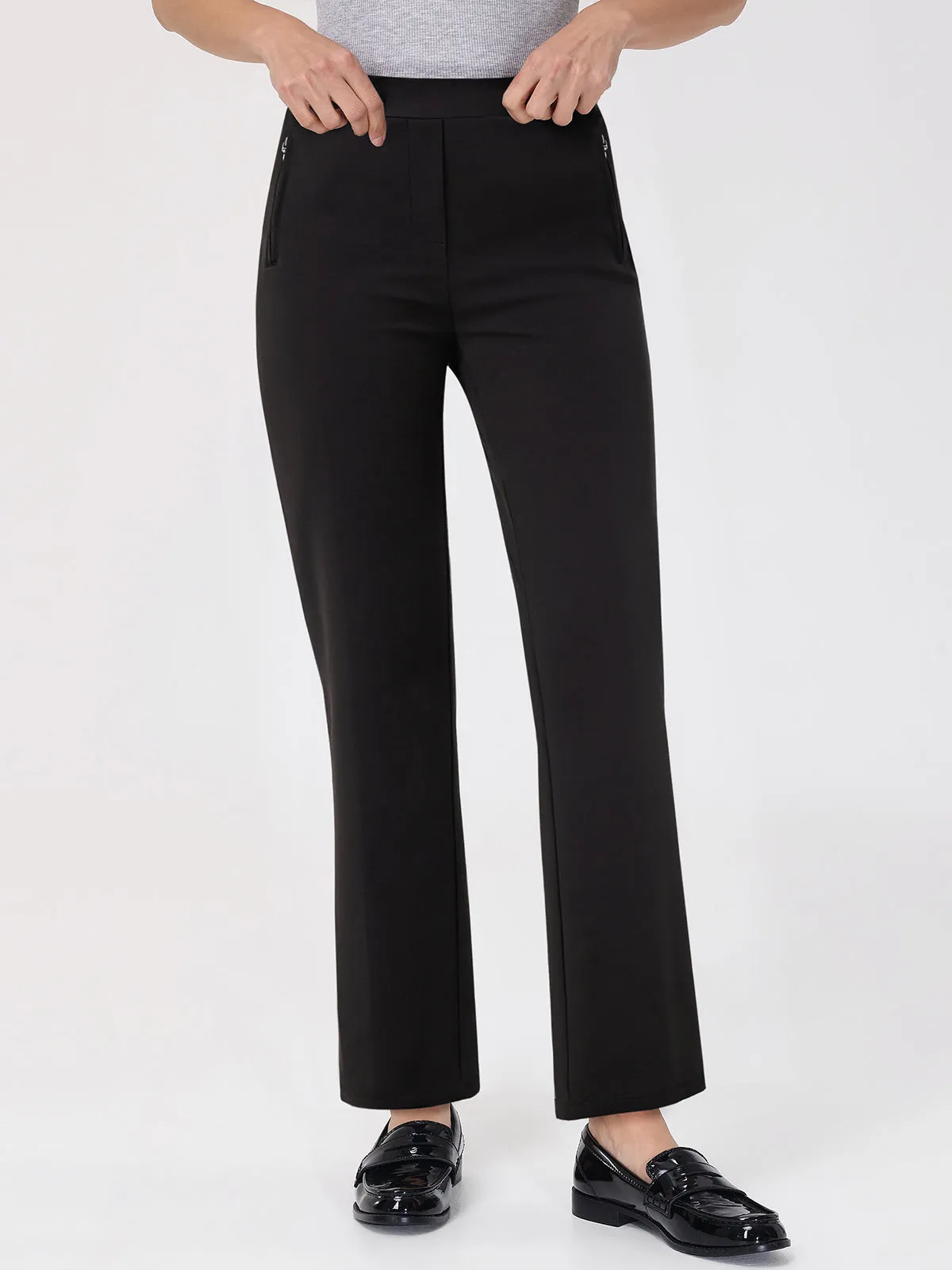Luxe Ponte Bootcut Pull-On Pants sold by 89th & Madison