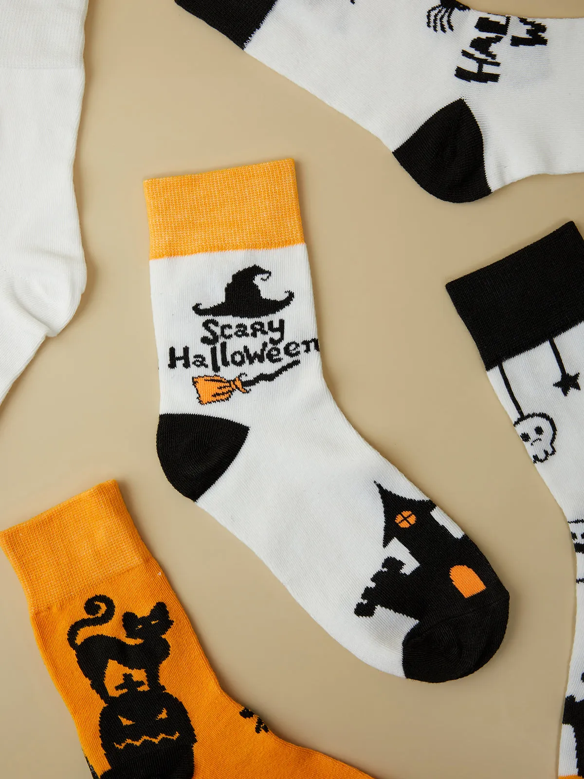 Pumpkin Themed Crew Socks sold by 89th & Madison