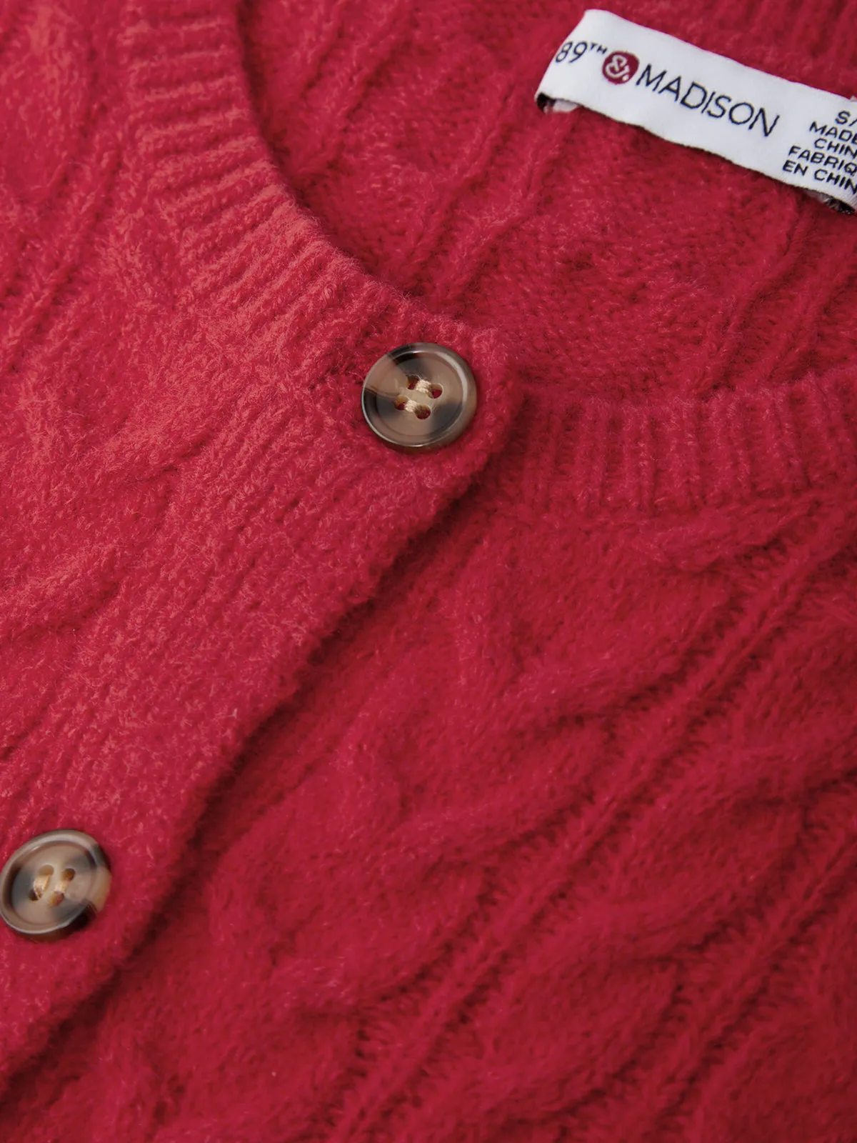 Cable Knit Crewneck Cardigan sold by 89th & Madison product image thumbnail 4
