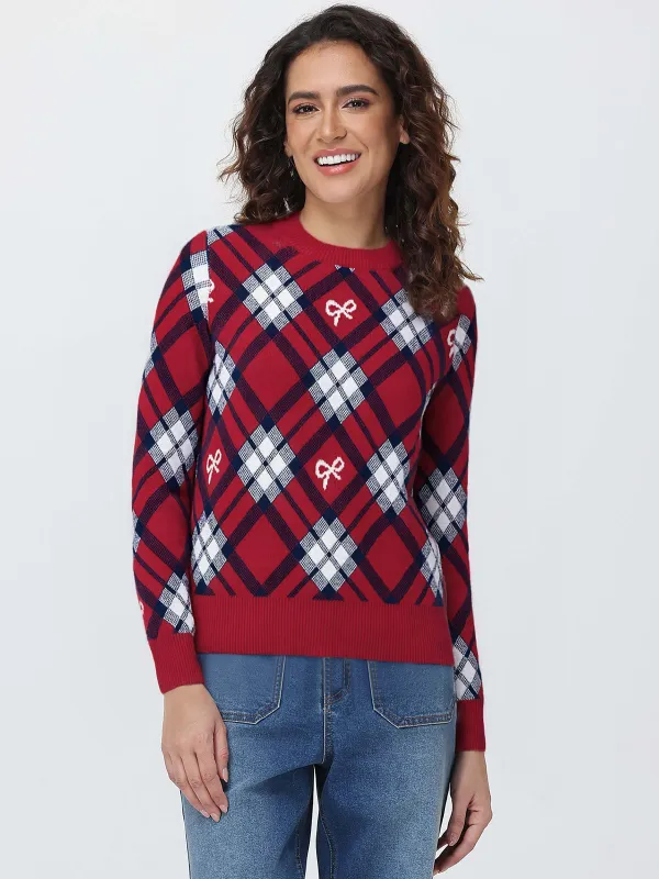 Argyle Crewneck Sweater sold by 89th & Madison