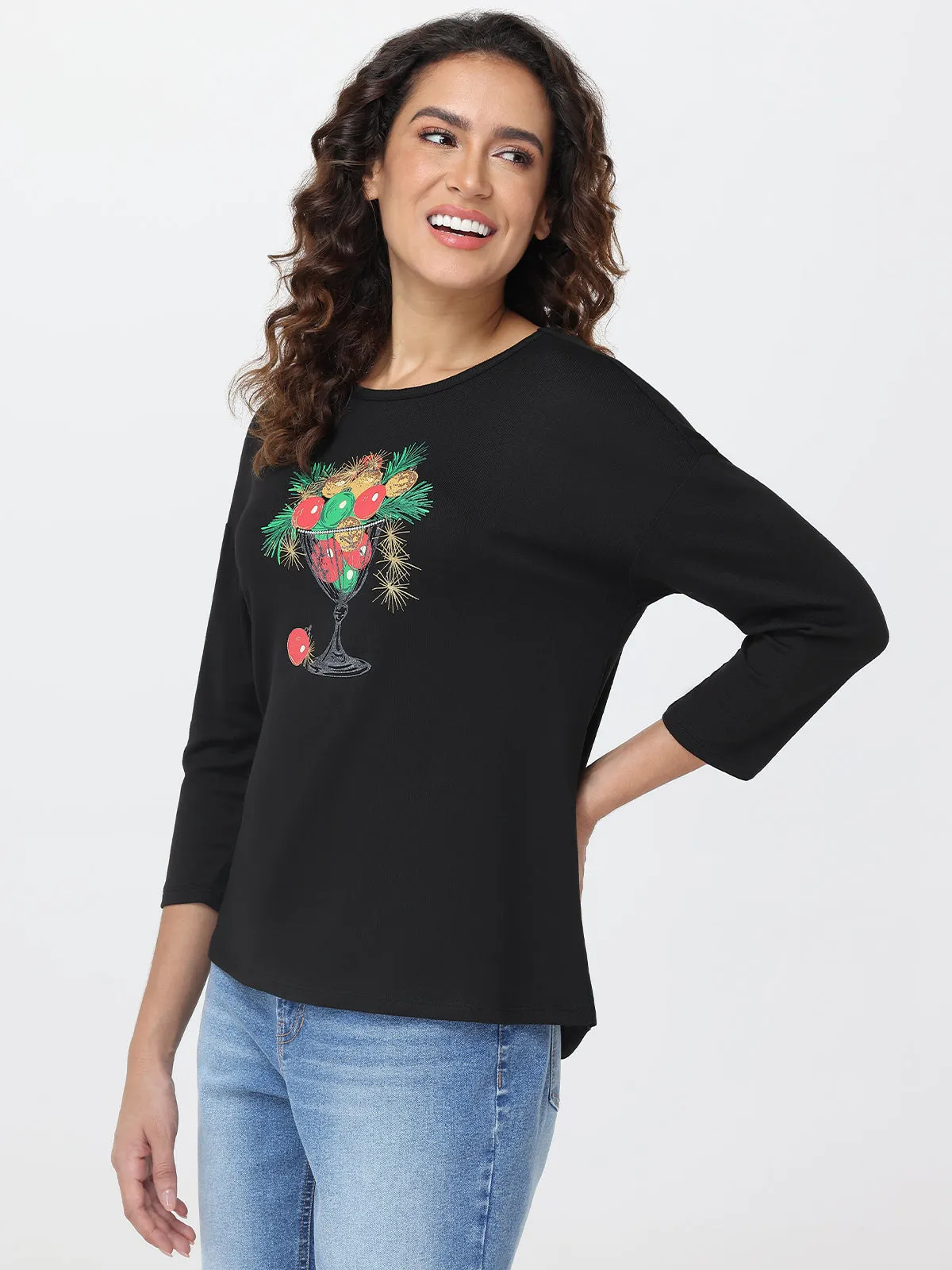 Holiday Bulb Graphic Top sold by 89th & Madison product image thumbnail 3