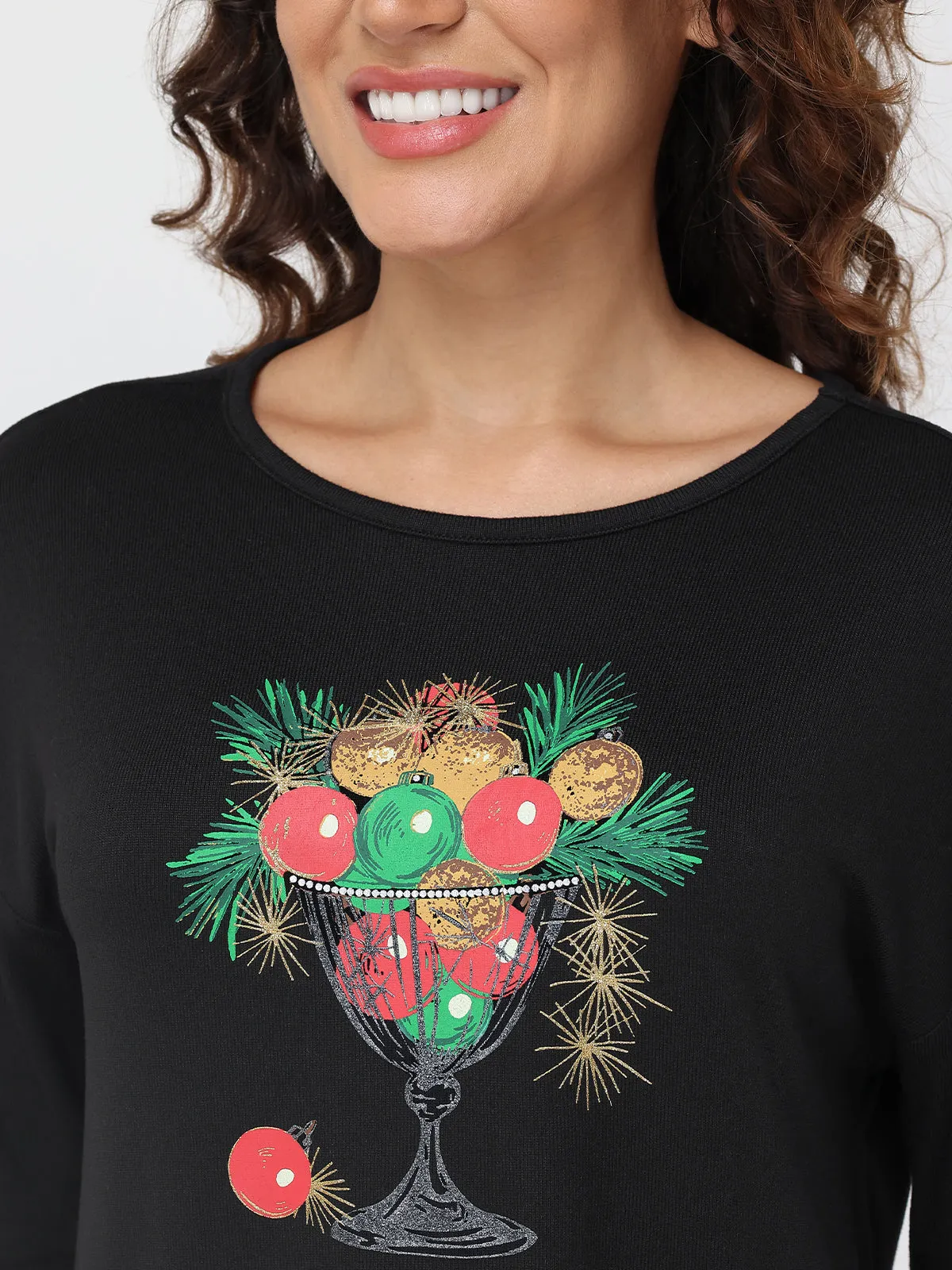 Holiday Bulb Graphic Top sold by 89th & Madison product image thumbnail 5