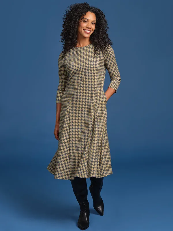 Houndstooth A Line Midi Dress sold by 89th & Madison
