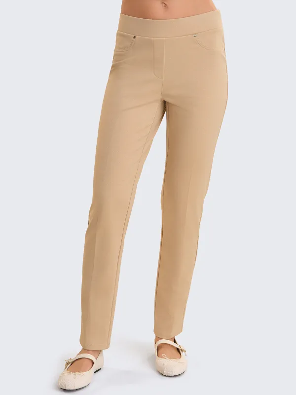 Luxe Ponte Straight Leg Pants sold by 89th & Madison