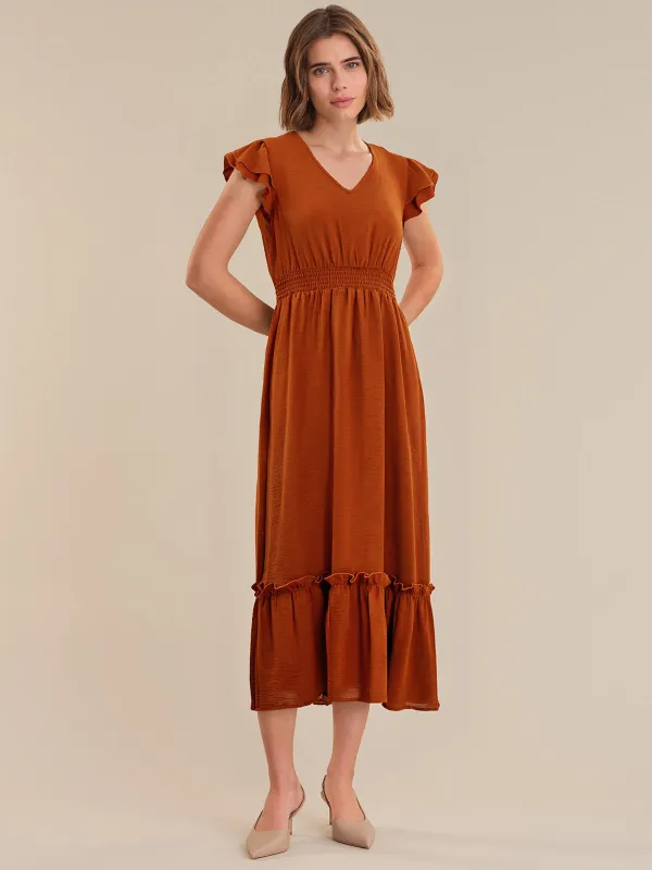 Flutter Sleeve Maxi Dress sold by 89th & Madison
