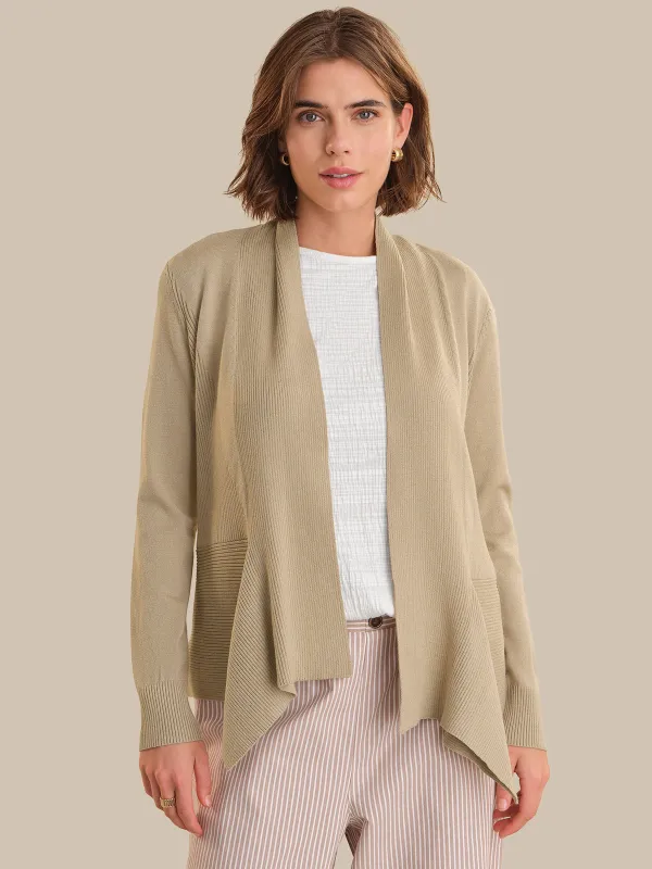 Drape Open Front Cardigan sold by 89th & Madison