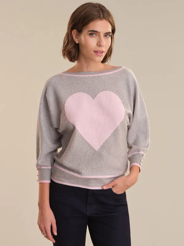 Crewneck Heart Graphic Dolman Pullover sold by 89th & Madison