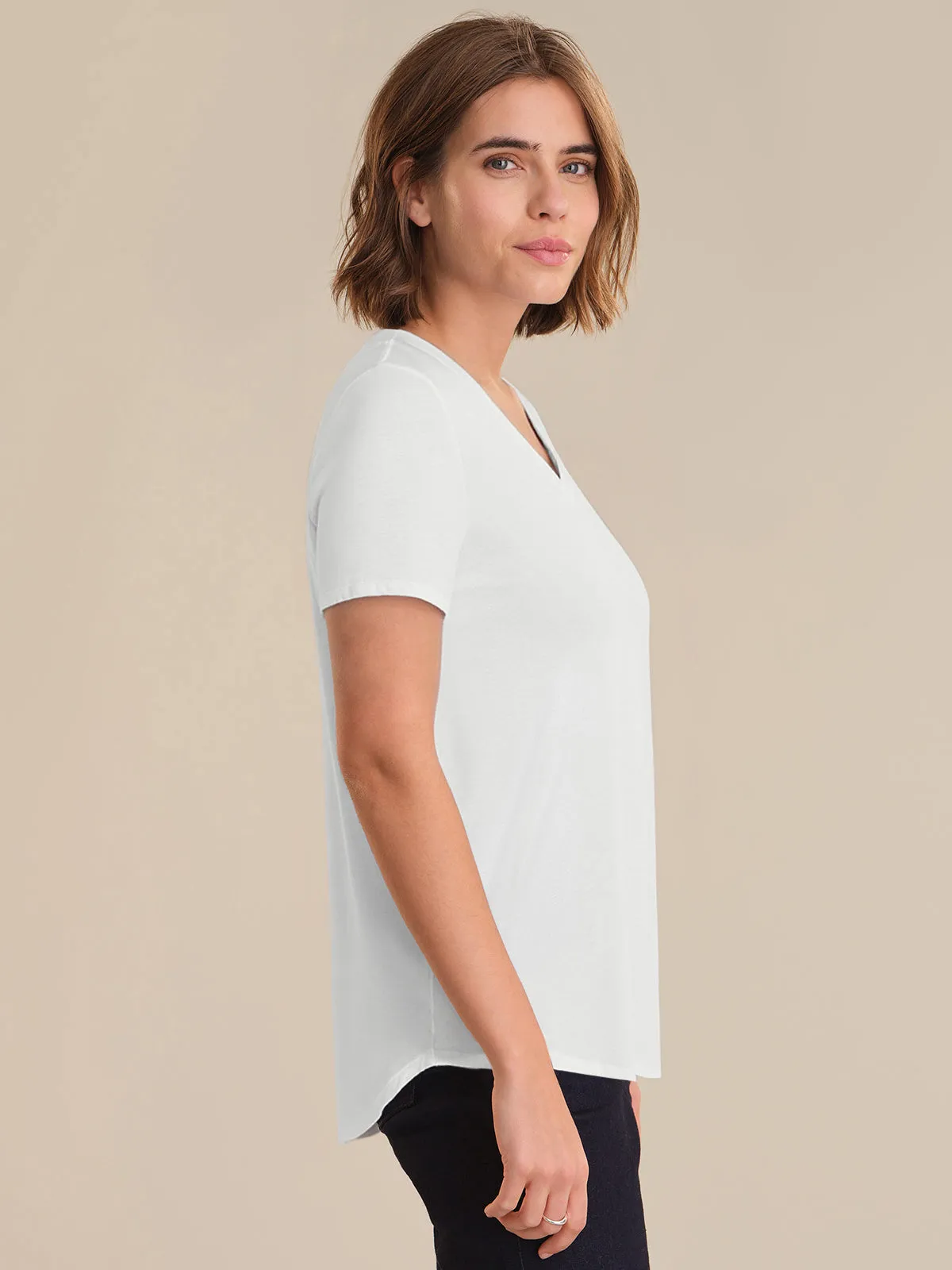 V-Neck Short Sleeve Tee sold by 89th & Madison product image thumbnail 3