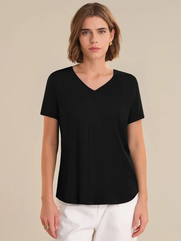 V-Neck Short Sleeve Tee sold by 89th & Madison