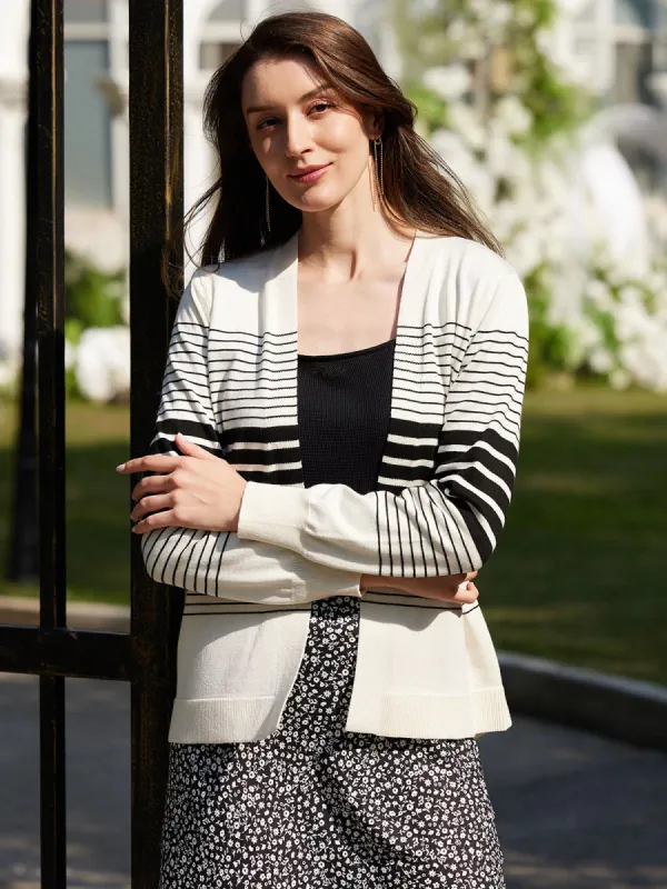 Stripe Open Front Cardigan sold by 89th & Madison