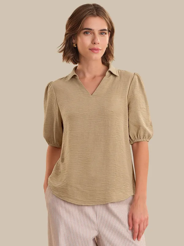 Textured Puff Sleeve Blouse made by 89th & Madison