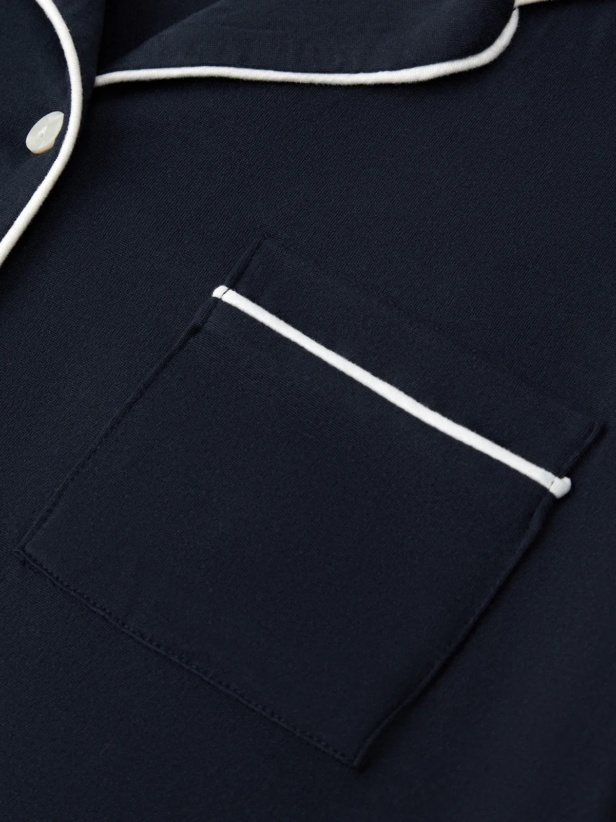 Solid Piped Short Sleeve Pajamas Set sold by 89th & Madison product image thumbnail 4