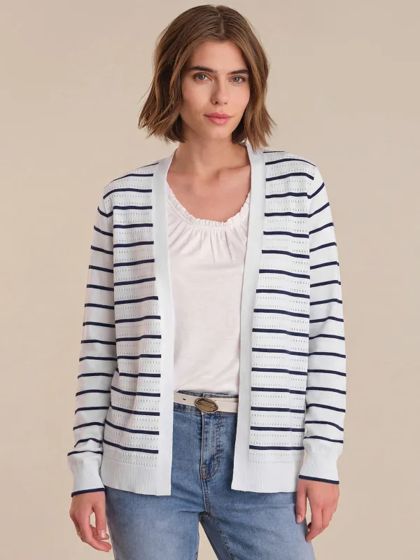 Pointelle Stripe Cardigan sold by 89th & Madison