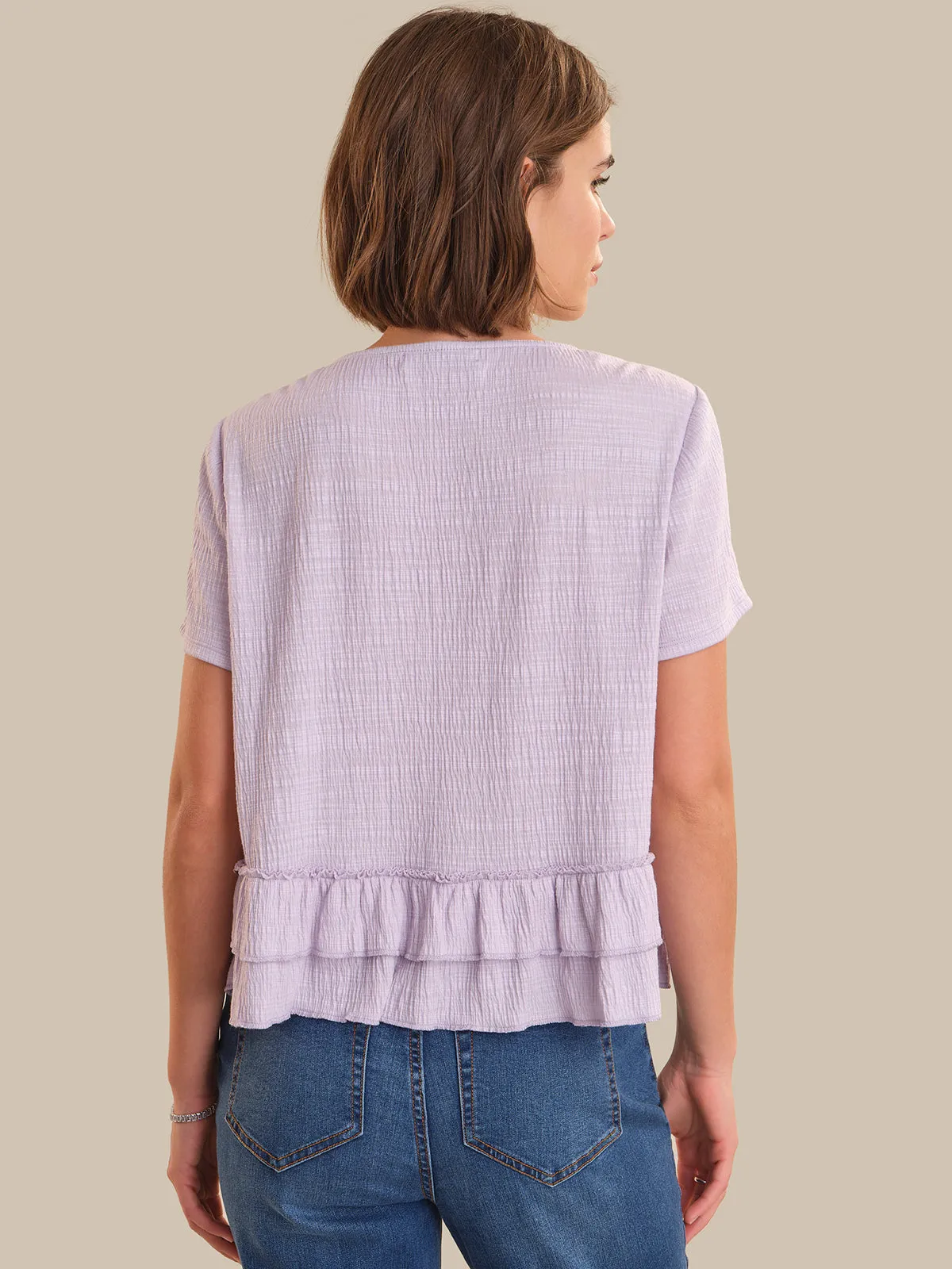 Tiered Peplum Knit Top sold by 89th & Madison product image thumbnail 2