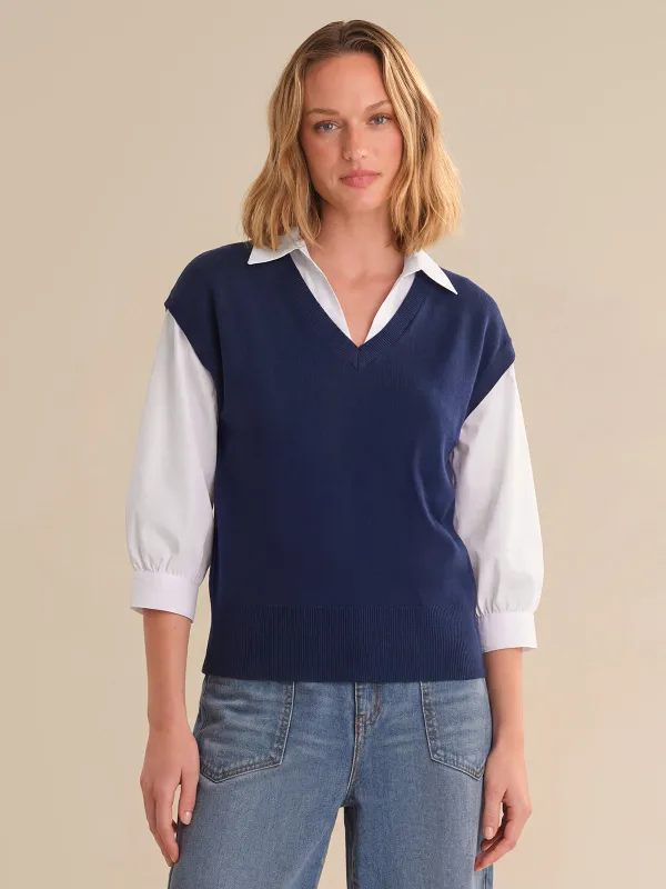 Madison Mixed Media Sweater sold by 89th & Madison