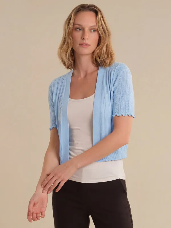 Pointelle Open Shrug sold by 89th & Madison
