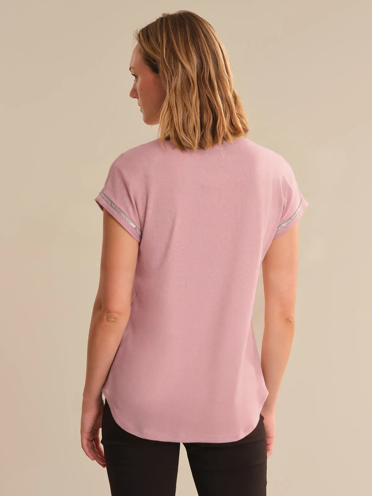 Rhinestone Cut Out Dolman Cool Top sold by 89th & Madison product image thumbnail 2