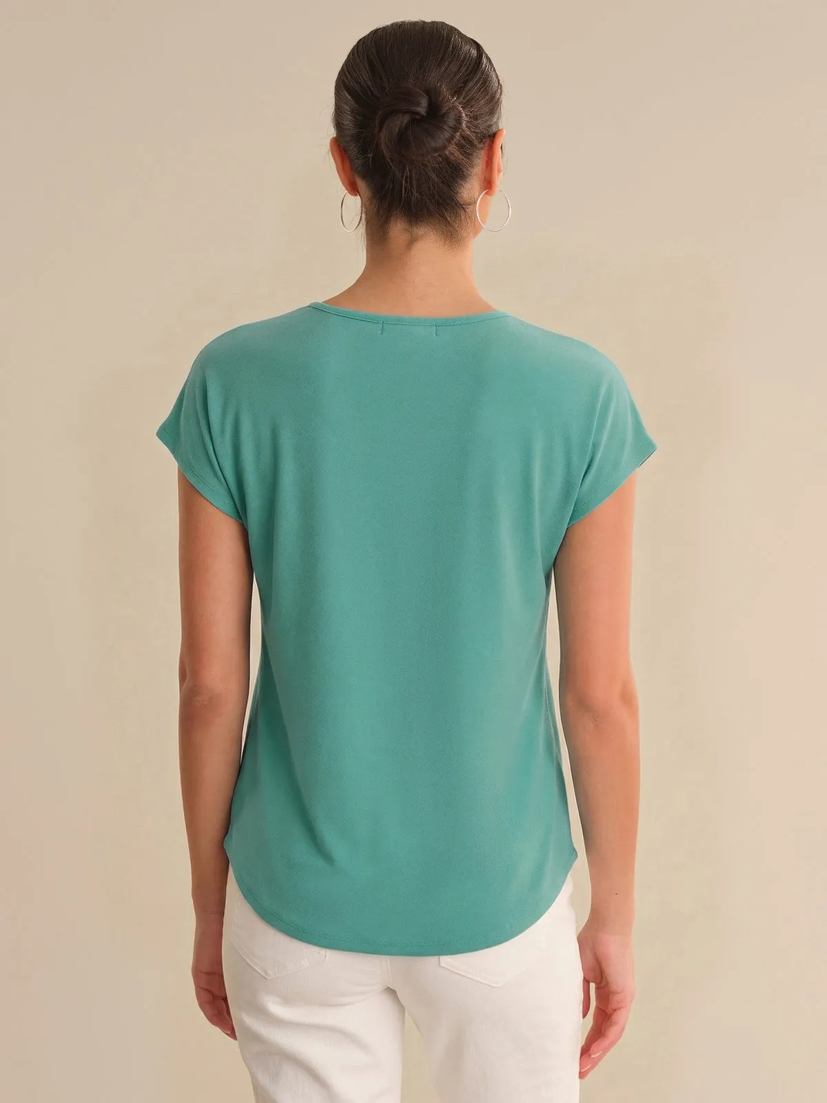 Lace Up Jeweled Dolman Cool Feel Top sold by 89th & Madison product image thumbnail 2