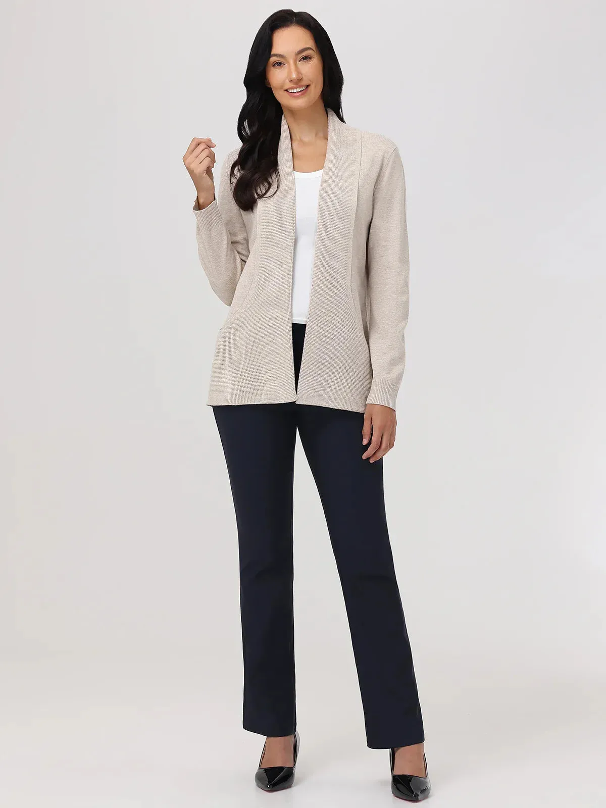 Waffle Stitch J-Pocket Cardigan sold by 89th & Madison product image thumbnail 5