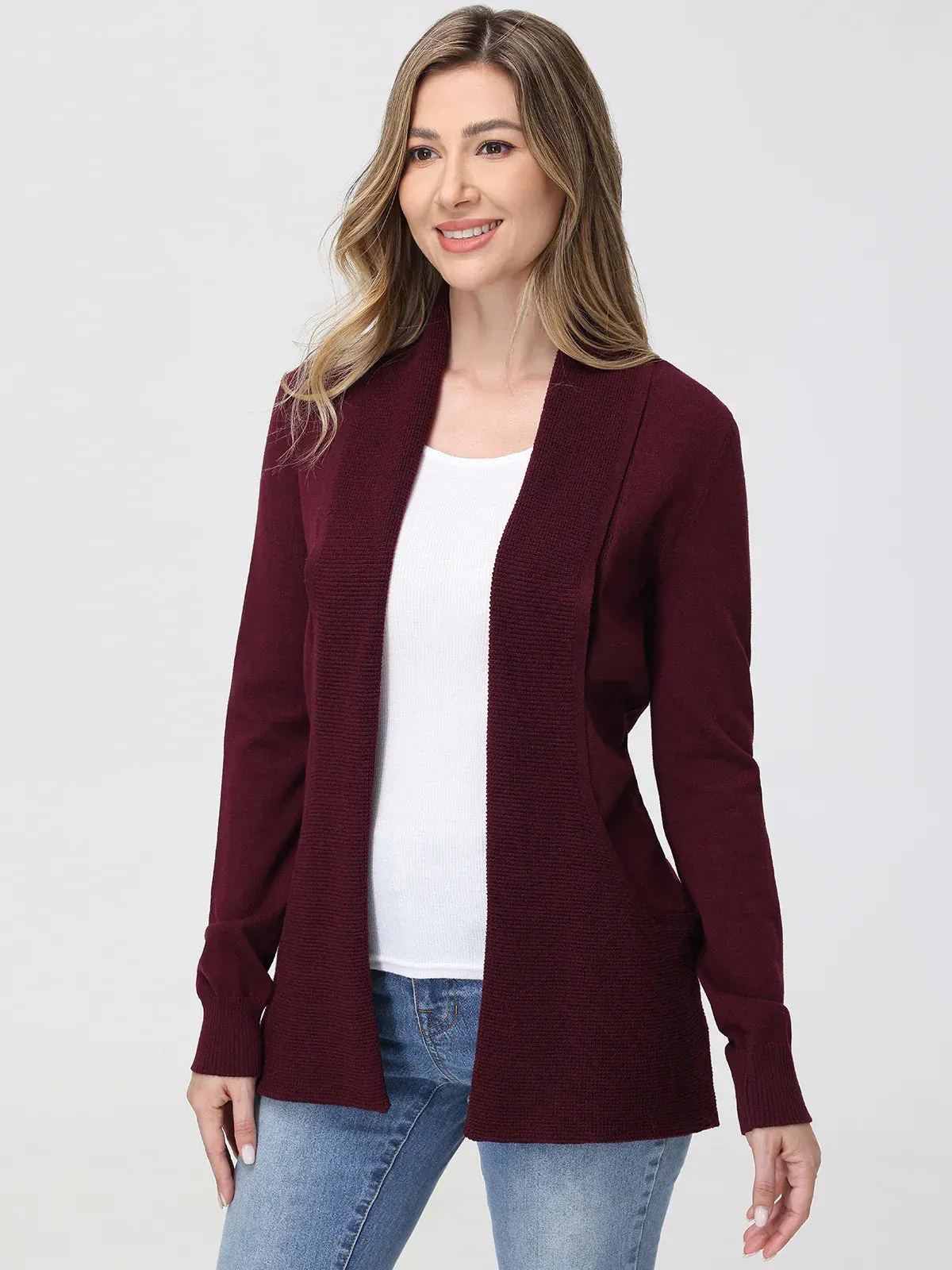 Waffle Stitch J-Pocket Cardigan sold by 89th & Madison product image thumbnail 3