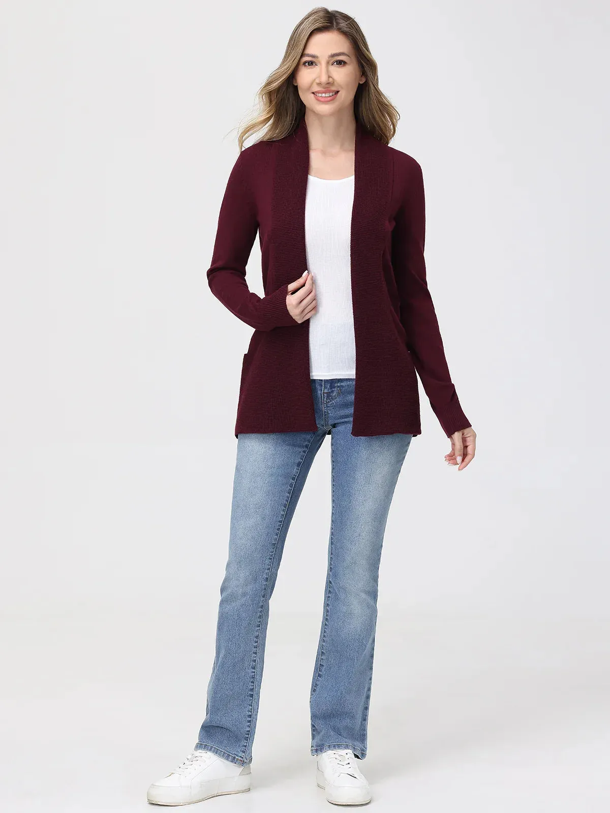 Waffle Stitch J-Pocket Cardigan sold by 89th & Madison product image thumbnail 5