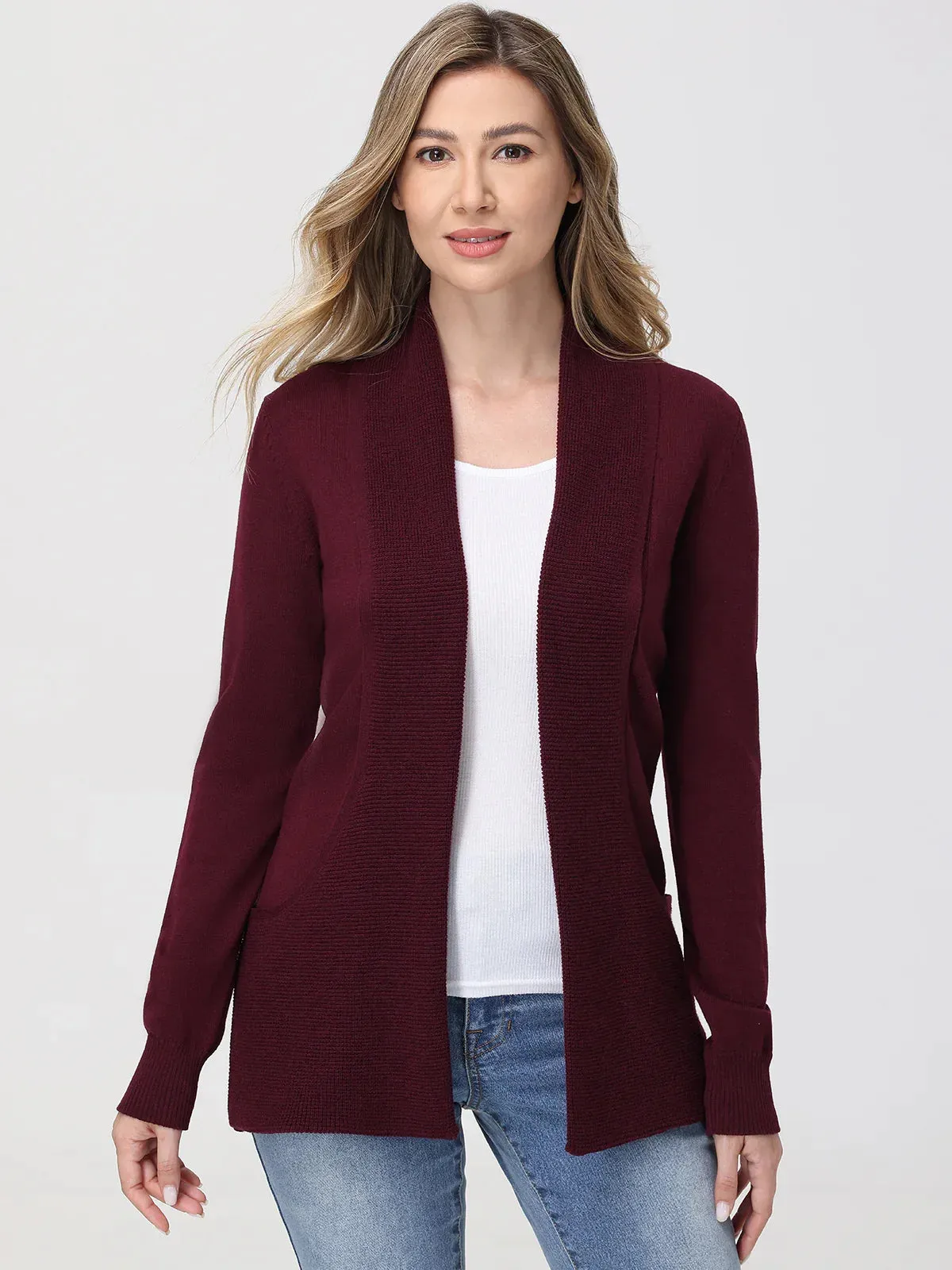 Waffle Stitch J-Pocket Cardigan sold by 89th & Madison