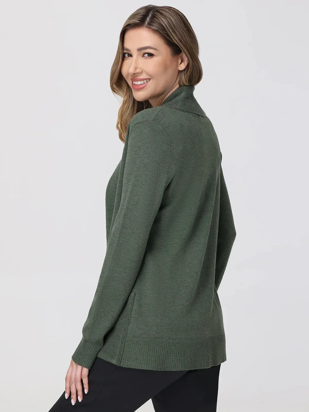 Waffle Stitch J-Pocket Cardigan sold by 89th & Madison product image thumbnail 2