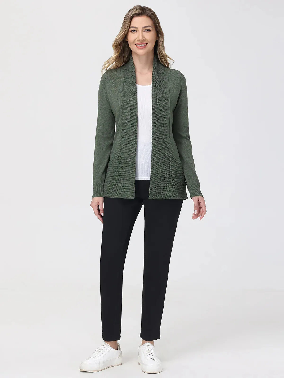 Waffle Stitch J-Pocket Cardigan sold by 89th & Madison product image thumbnail 5